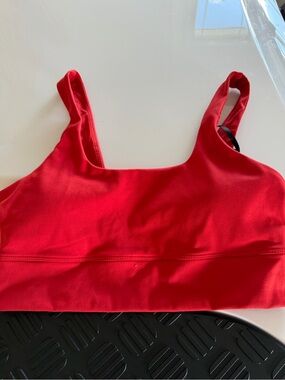 Varley Red Scoop Sports Bra